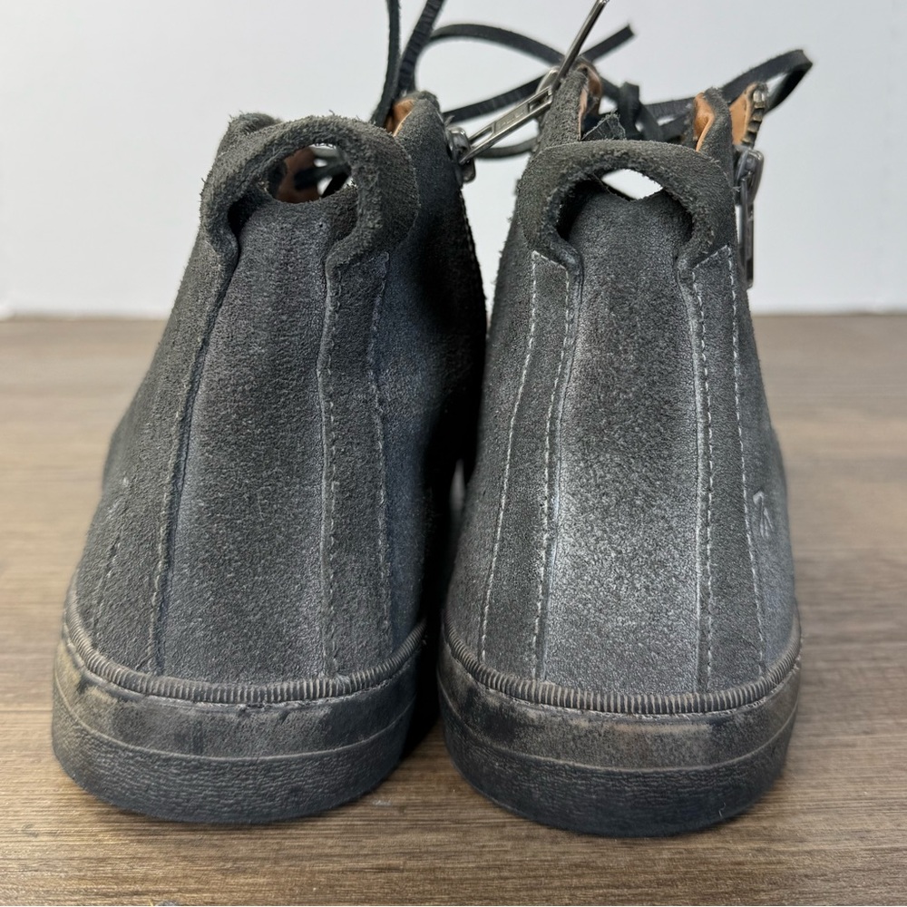 Ricardo Almedia Suede Gray High-Top Bota Sneakers, Zippers, EU sz 38, US - 5.5-6 - Picture 5 of 9